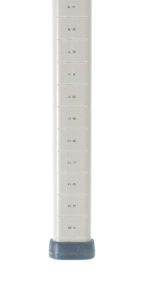 Silver gun magazine features visible bullet capacity markings from 5 to 30 in increments of 5, complemented by a dark gray polymer base.