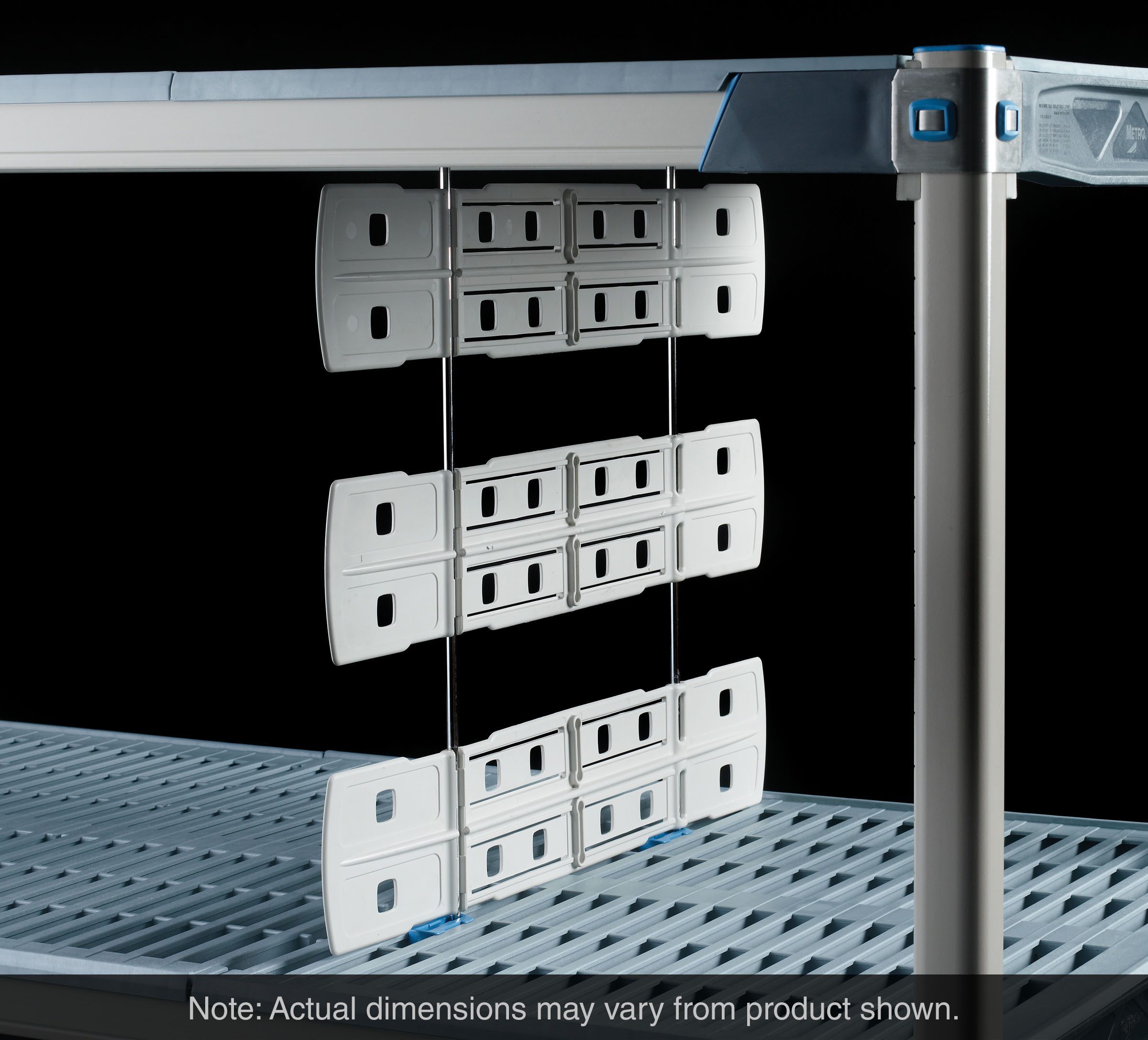Shelf-to-Shelf Divider for Industrial Wire and Plastic Open Grid Shelves, 24" L x 16" H