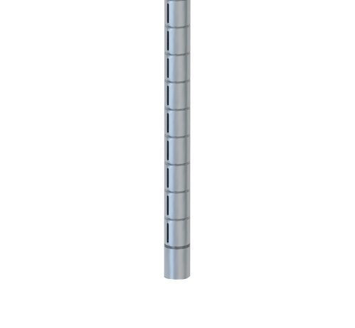 e79qmj3ryw1fm4qittfy16oge066l4th.jpg Standing tall against a white backdrop, the Metro 33UPQ qwikSLOT Mobile-Ready Wire Shelving Post is a sleek silver pole with evenly spaced rectangular cutouts. At 33H and finished in a brite sheen, it blends elegance with practicality.