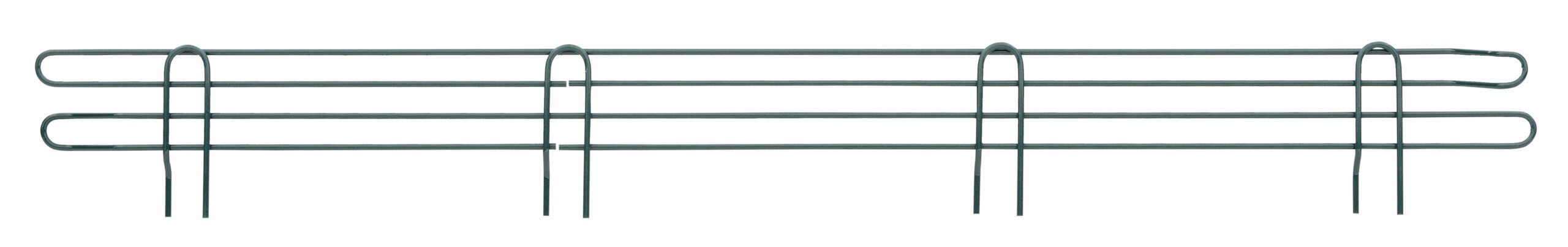 Super Erecta 4" High Ledge for Wire Shelving Metroseal Green Epoxy