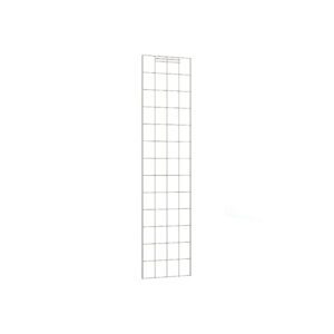 The Metro EP35S Super Erecta Enclosure Panel is made of stainless steel, measuring 12.375 x 50.75, and stands tall with a sleek design featuring 5 columns and 10 rows of squares against a white background.