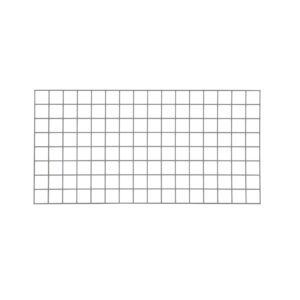 The Metro WG2448K4 SmartWall Wire Grid, measuring 24 x 48, features a sleek, modern design with evenly spaced lines on a white background and a Metroseal Gray Epoxy finish that complements any space.