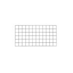 The Metro WG1836K4 SmartWall Wire Grid, featuring intersecting lines forming small squares on a white background, combines art and function. Its wavy surface illusion enhances depth with the Metroseal Gray Epoxy finish. Size: 18 x 36.