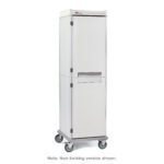 The Metro SXRS76MXD5 Starsys XD Extra Deep Mobile Supply Cabinet is a tall, single wide, solid door, key-locking cabinet on wheels. Its ideal for sleek spaces and shown against a plain white background with the disclaimer Non-locking version shown.