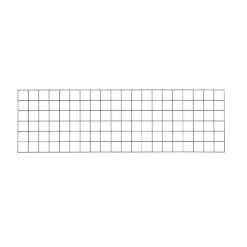 The Metro WG1860K4 SmartWall Wire Grid, measuring 18 x 60, features small square sections in a rectangular layout with horizontal and vertical lines on a white background. Its Metroseal Gray Epoxy finish enhances durability and offers a sleek look.