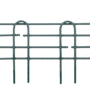 The Metroseal Green Epoxy floral wire clip is ideal for arranging plants, featuring dual loops and support bars similar to the Metro L14N-4K3 Super Erecta 4 High Stackable Ledge for Wire Shelving, offering both function and style.