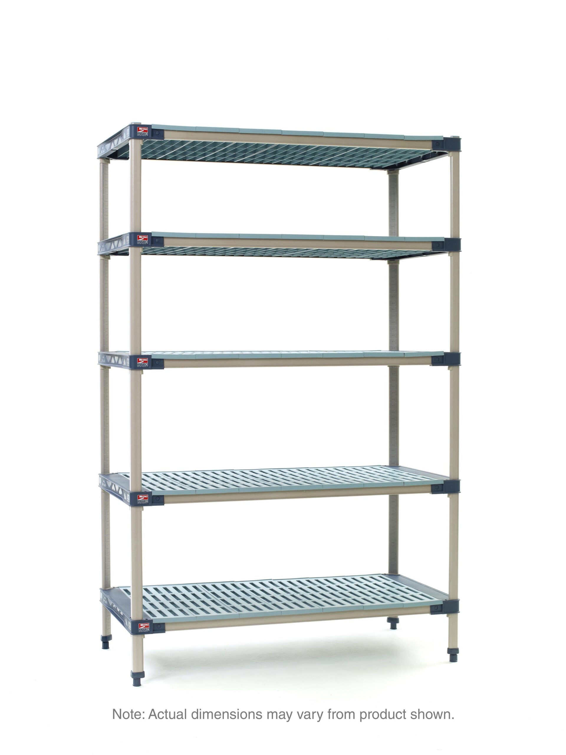 MetroMax 4 5X527G4 5-Shelf Plastic Industrial Shelving Starter Unit