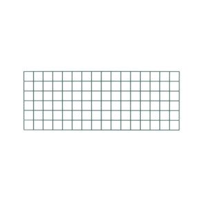 An animated loading bar, resembling the Metro WG1848K3 SmartWall Wire Grid in Metroseal Green Epoxy color, fills sequentially across a grid of empty squares from left to right against a white background for a clean, modern look, then clears and restarts.