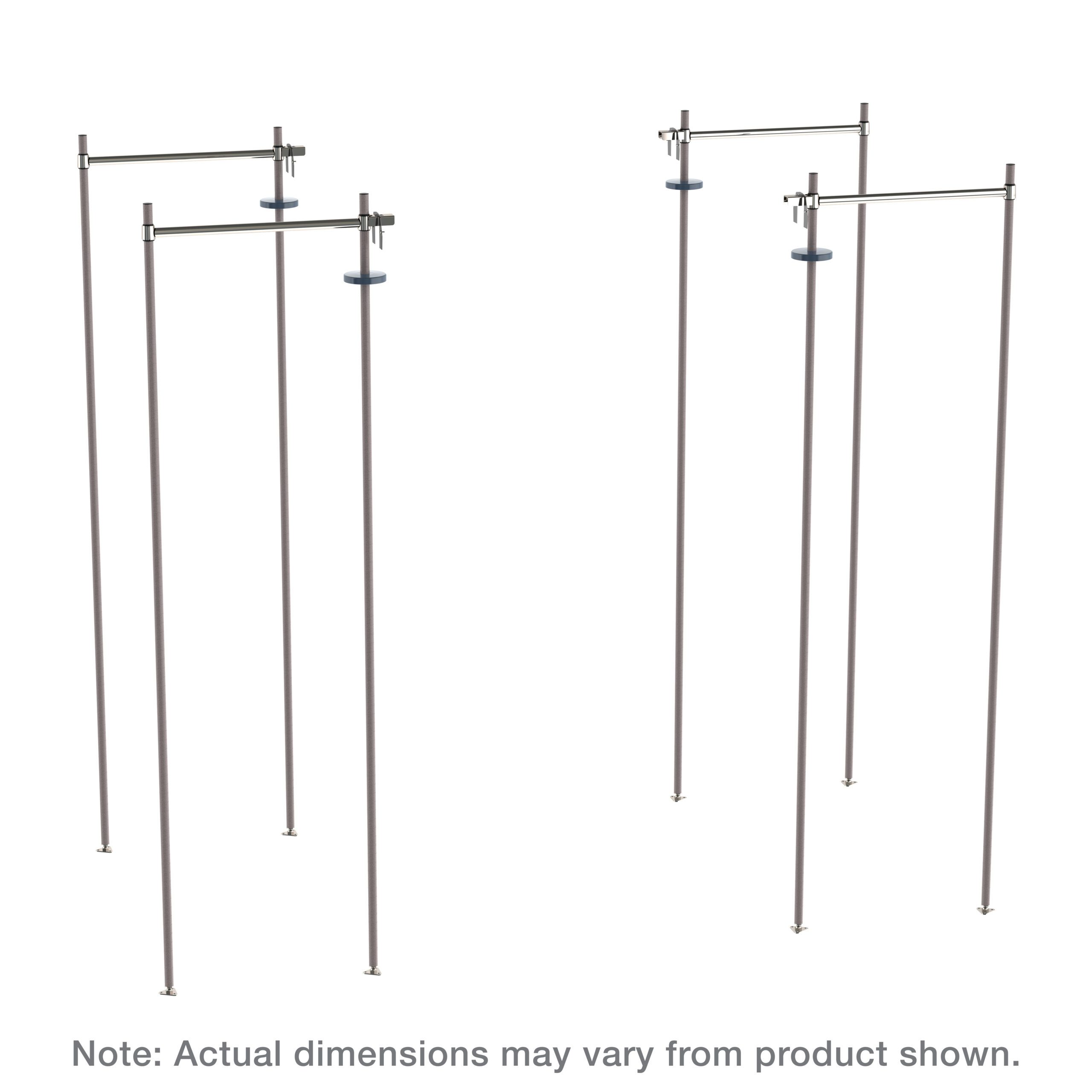 Top-Track Stationary End Unit Kit for 21" Wide Super Erecta Wire Shelving, Metroseal Gray Epoxy