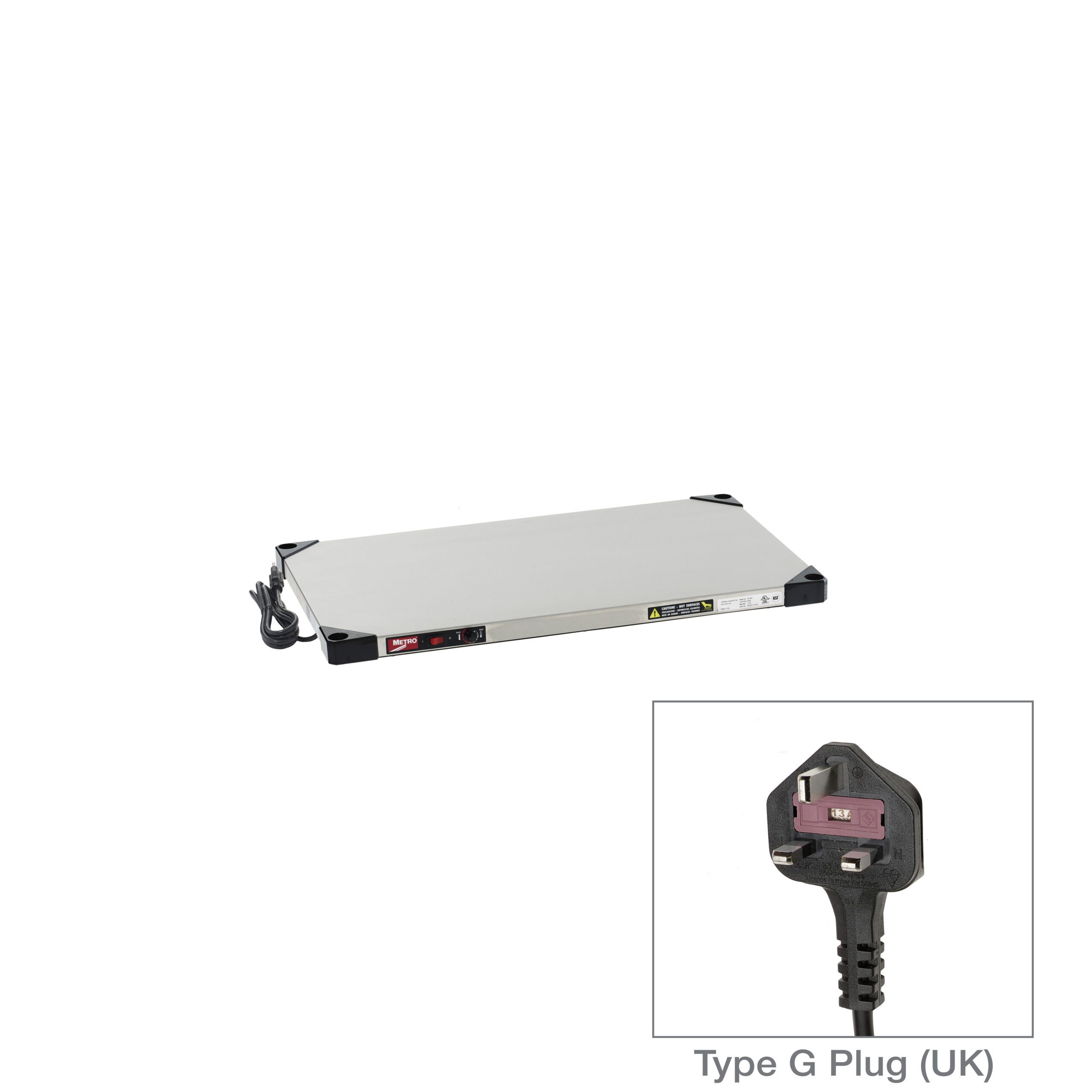 Super Erecta Hot Heated Shelf, 220-240V, 168- Type G Plug