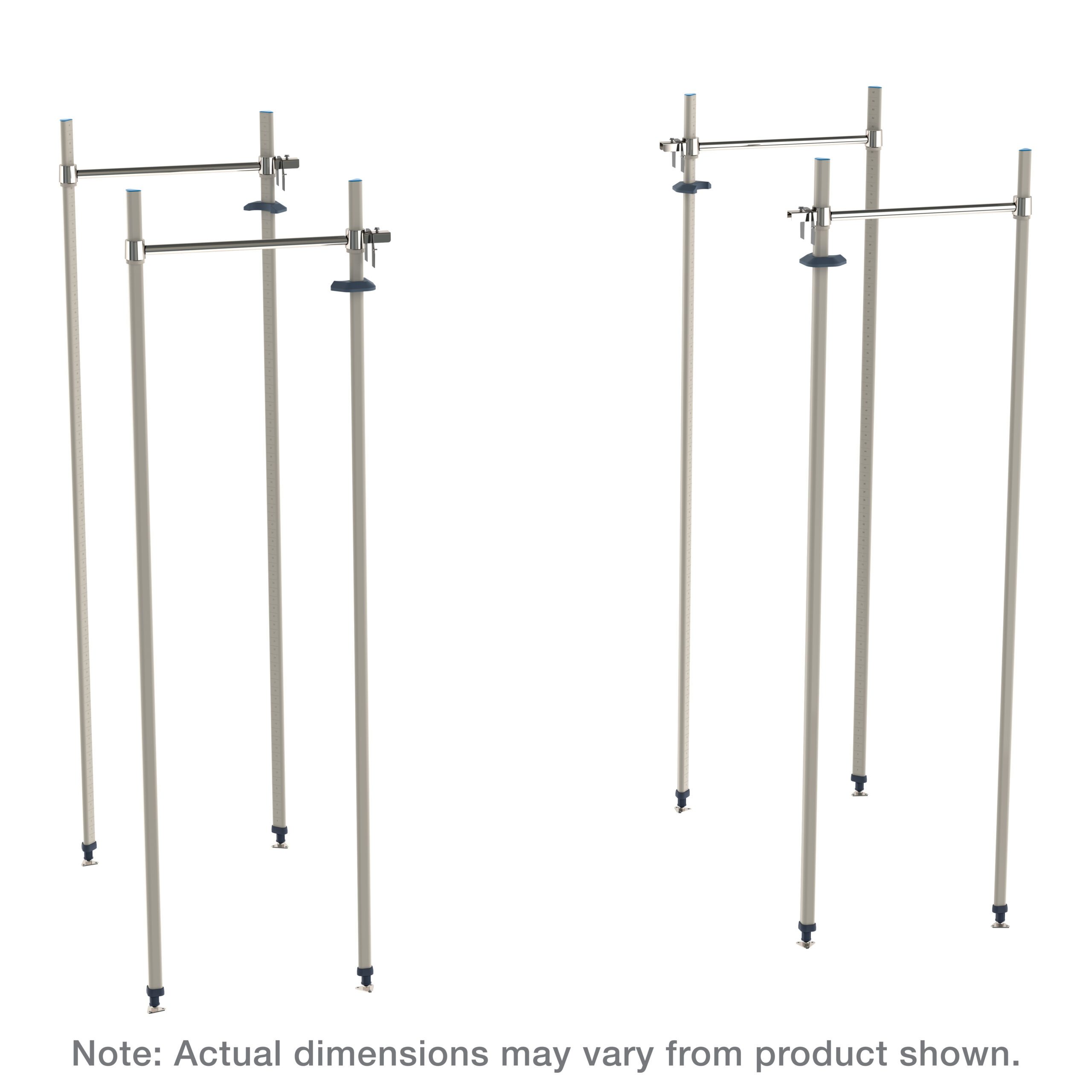 Top-Track Stationary End Unit Kit for 21" Wide MetroMax Shelving, Polymer Posts