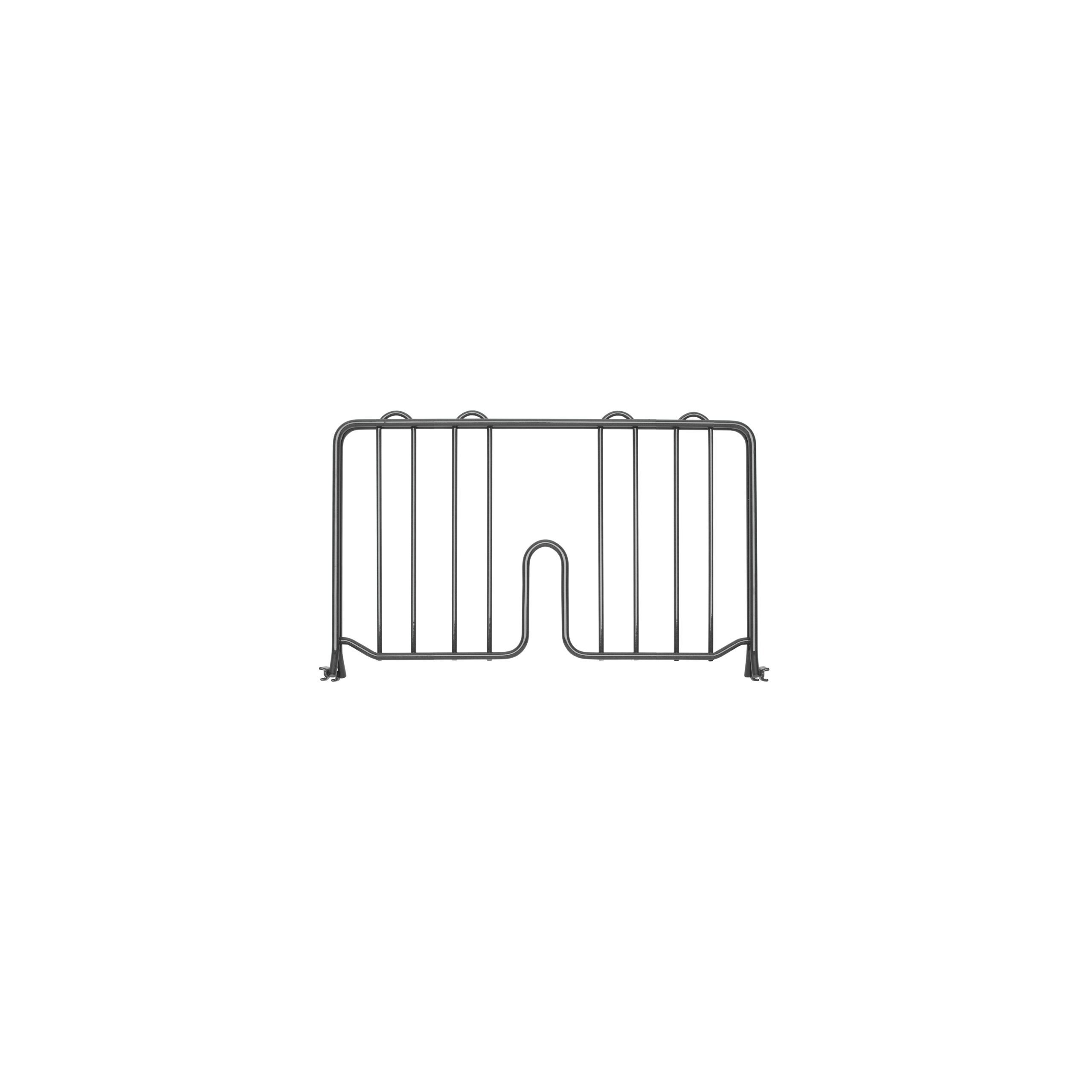 Super Erecta 8" High Shelf Divider for Wire Shelves Smoked Glass