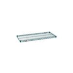 The Metro Super Erecta 1842NK3 Industrial Wire Shelf in Metroseal Green Epoxy, measuring 18 x 42, features a rectangular grid pattern, combining style and durability on a white background. Ideal for versatile storage solutions.