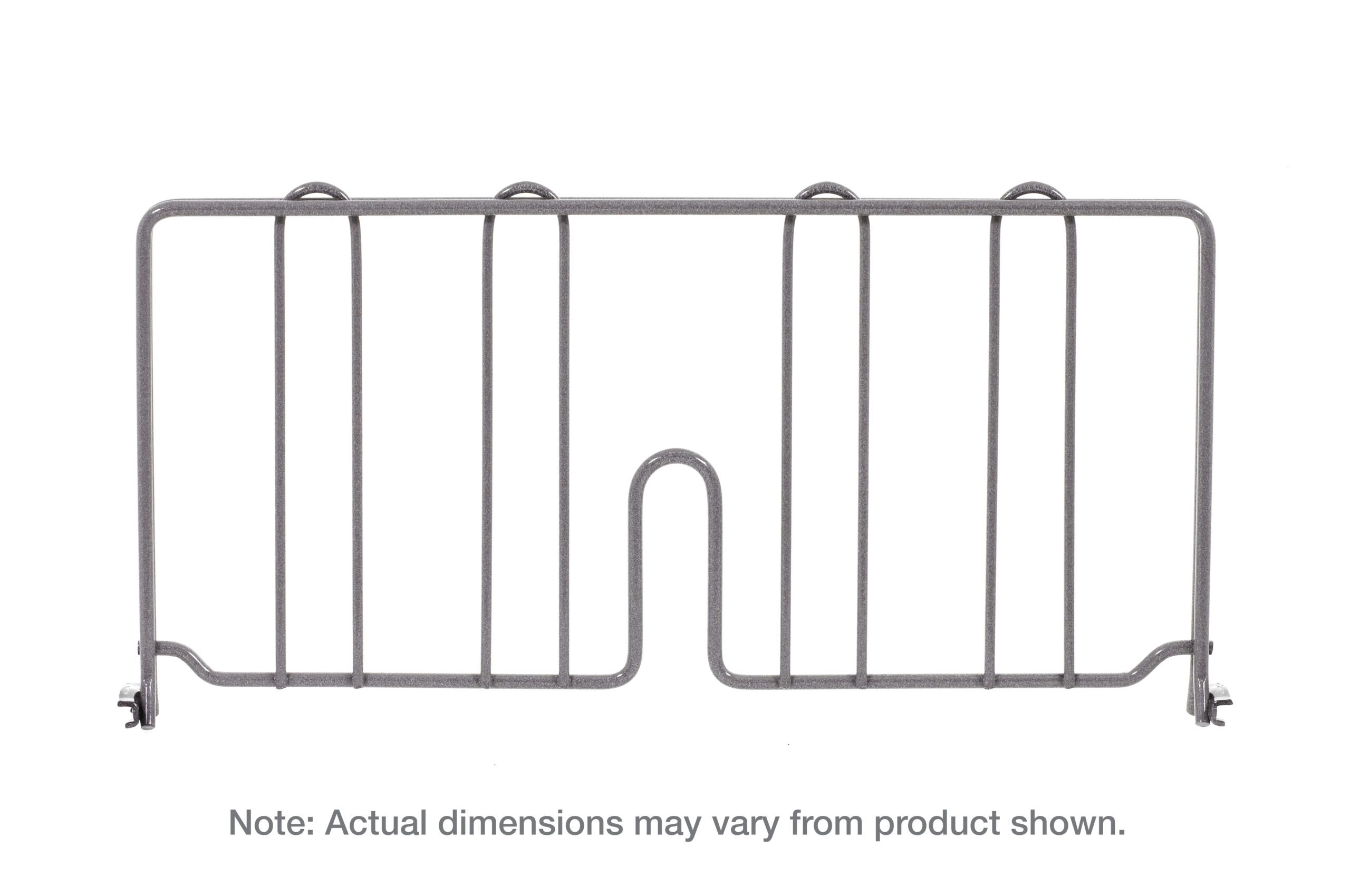 Super Erecta 8" High Shelf Divider for Wire Shelves Metroseal Gray Epoxy