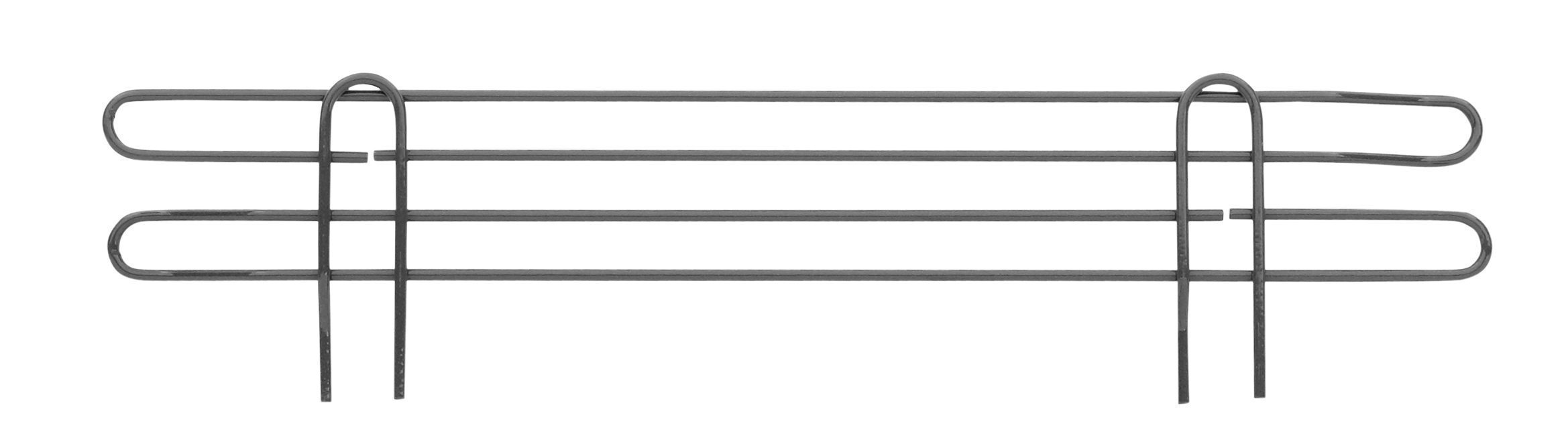 Super Erecta 4" High Ledge for Wire Shelving Smoked Glass