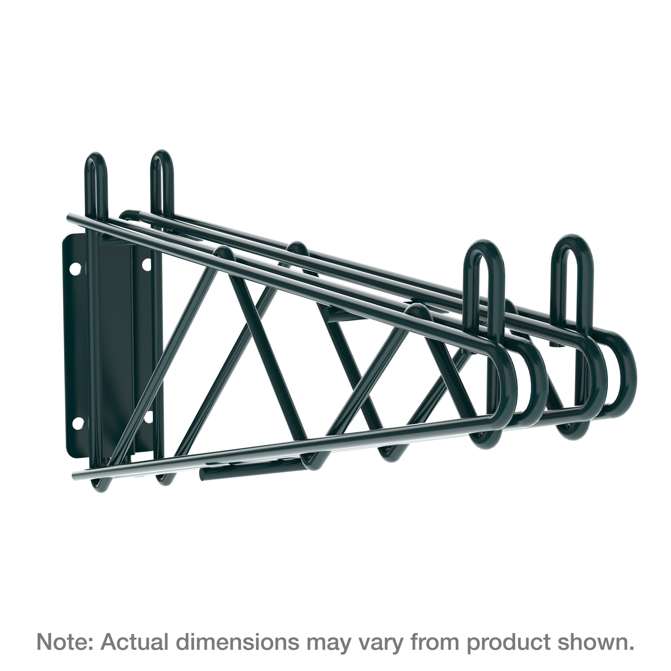 Super Erecta Direct Wall Mount Double Shelf Bracket for 14" Wide Shelves Metroseal Green Epoxy