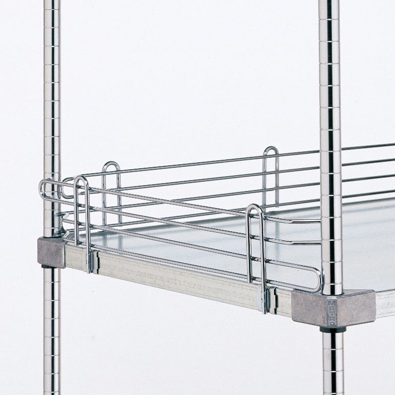 Super Erecta 4" High Ledge for Solid Shelving, Chrome
