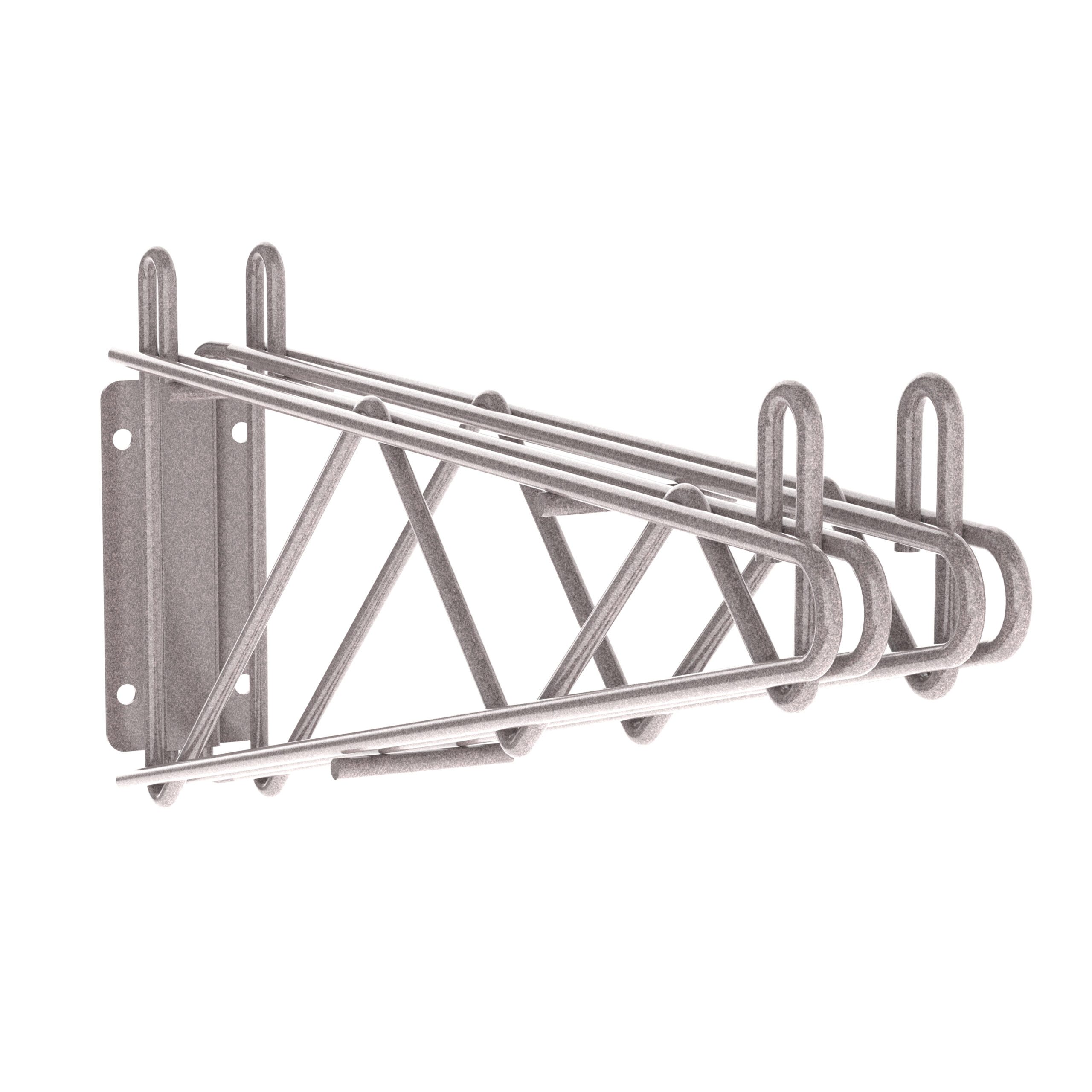 Super Erecta Direct Wall Mount Double Shelf Bracket for 18" Wide Shelves, Metroseal Gray Epoxy