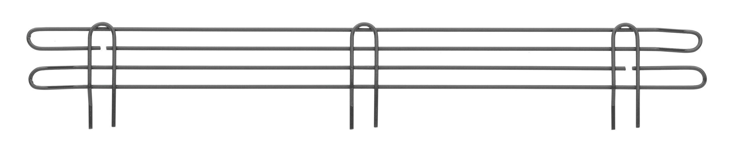 Super Erecta 4" High Ledge for Wire Shelving Smoked Glass