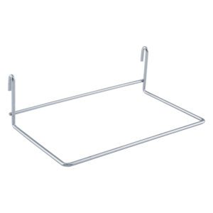 The Metro STP3BR SmartWall Insert Pan Holder is a minimalist metal wire shelf with two side hooks, retaining its sleek rectangular shape and bare metal finish.