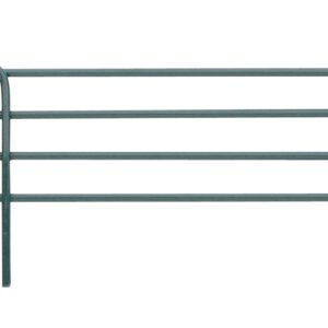 The Metro L21N-4K3 Super Erecta stackable ledge offers a minimalist design with two horizontal bars and looped ends, supported by two vertical aids, ideal for practical outdoor gardening and plant support.