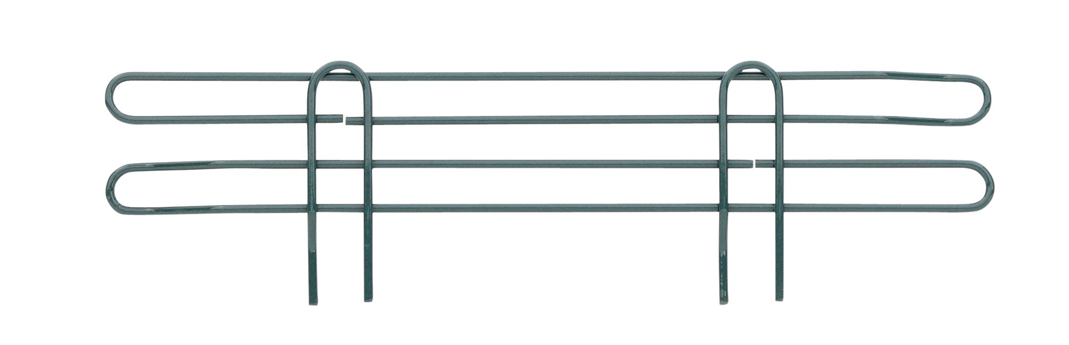 Super Erecta 4" High Ledge for Wire Shelving Metroseal Green Epoxy