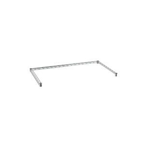 The Metro SF54N3C Super Erecta Three-Sided Double Snake Frame is a 24 x 42 chrome rack shelf with a flat wireframe structure and two side arms, perfect for unassembled or modular setups.