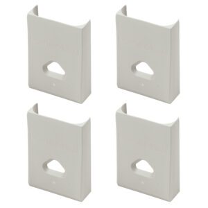 The Metro MQ9985 includes four gray triangular brackets with center holes, embossed with Metro MAXQ, arranged in a 2x2 grid. These MetroMax Q wedges are ideal for enhancing storage support with precision and reliability.