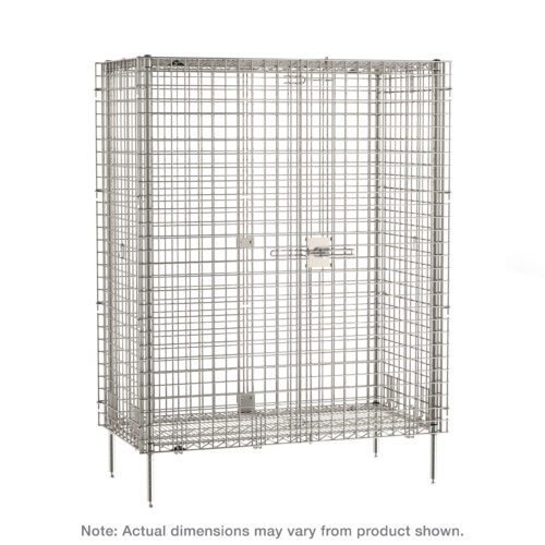 pyu67yfawvrainsykpv3oxyfk3ai4048.jpg The Metro SEC63S Super Erecta Stationary Security Shelving Unit is a large stainless steel wire cage with secure latching, featuring a rectangular grid structure on small legs. Its sized at 33.5 x 38.5 x 66.8125, but note that actual dimensions may vary.
