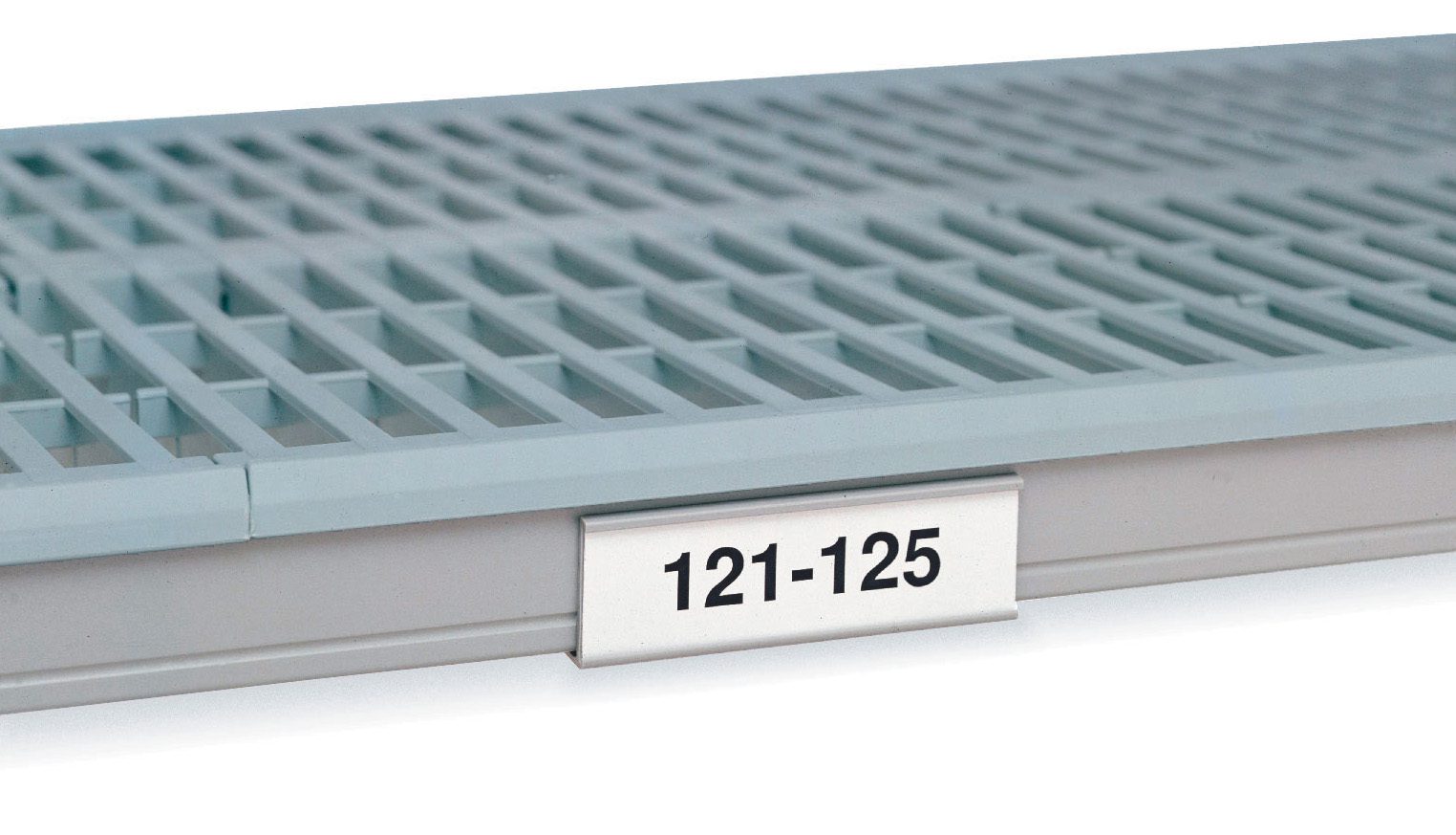 Label Holder for MetroMax i Industrial Shelving, White, 4.25" L