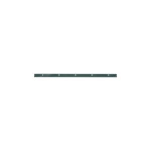 A 40 long, thin metal strip with evenly spaced holes, resembling the Metroseal Green Epoxy Metro SW40K3 SmartWall Wall Track, is set against a plain white background.