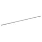 Set against a white background, the 60 Metro SWRB6S Super Erecta Additional Bar boasts a shiny finish with a slight taper at one end, enhancing its sleek look for high-profile sterile wrap racks.