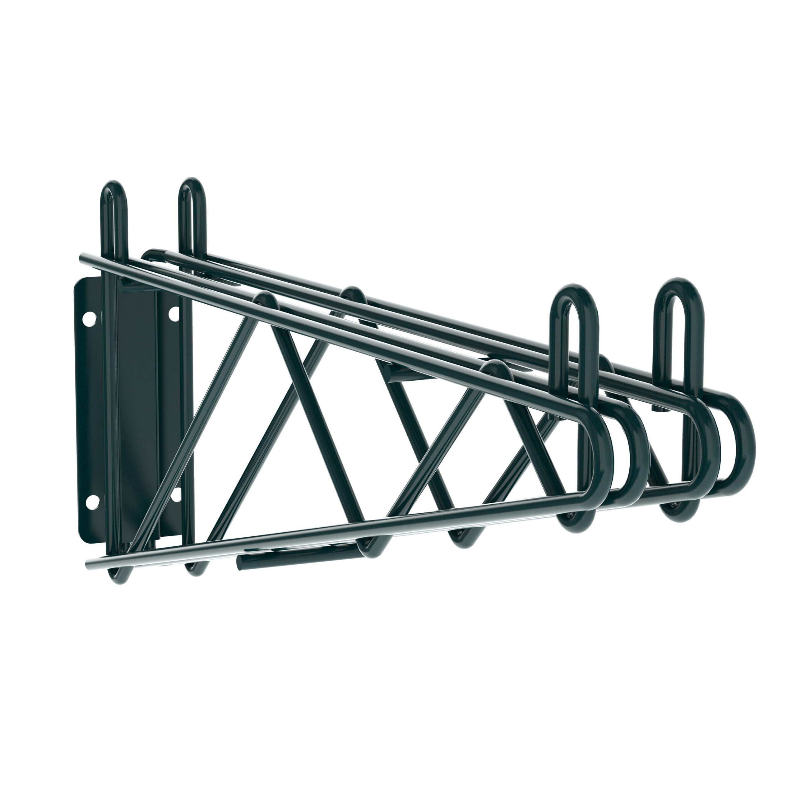 Super Erecta Direct Wall Mount Double Shelf Bracket for 18" Wide Shelves Metroseal Green Epoxy