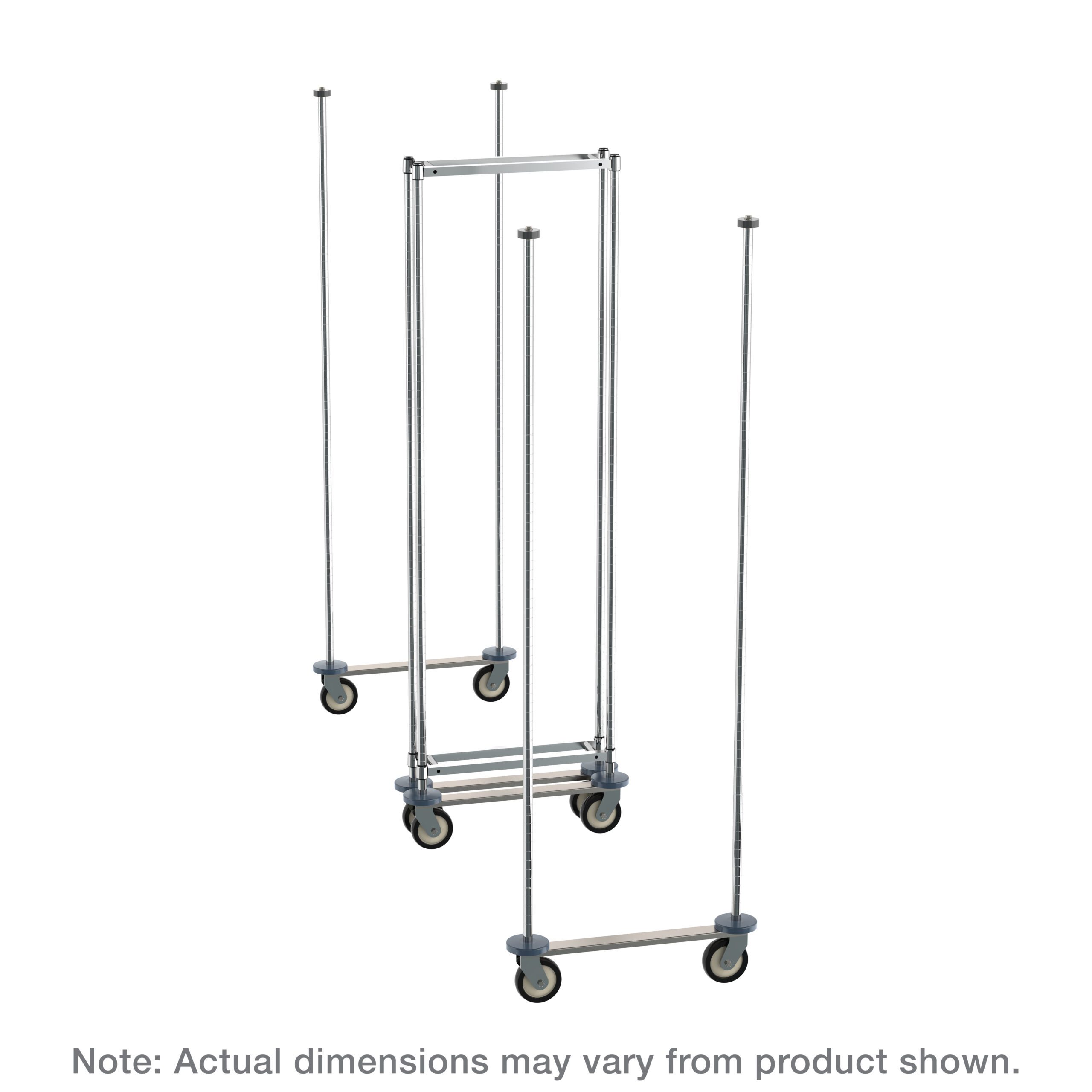 Top-Track Double Deep Mobile Unit Kit for 21" Wide Super Erecta Wire Shelving