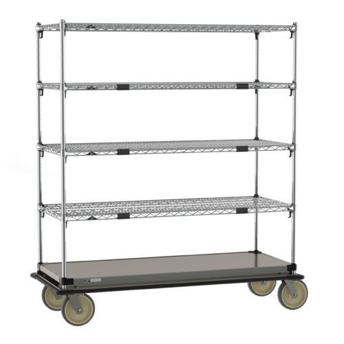 sei1zuj5xh8fd6iq38livalqxybwofnn.jpg The Metro ECM56XS Cart, featuring a 24 x 60 design with four wire-mesh shelves on sturdy rods and a stainless steel bottom shelf, offers easy mobility with large wheels, combining practicality and reliability.