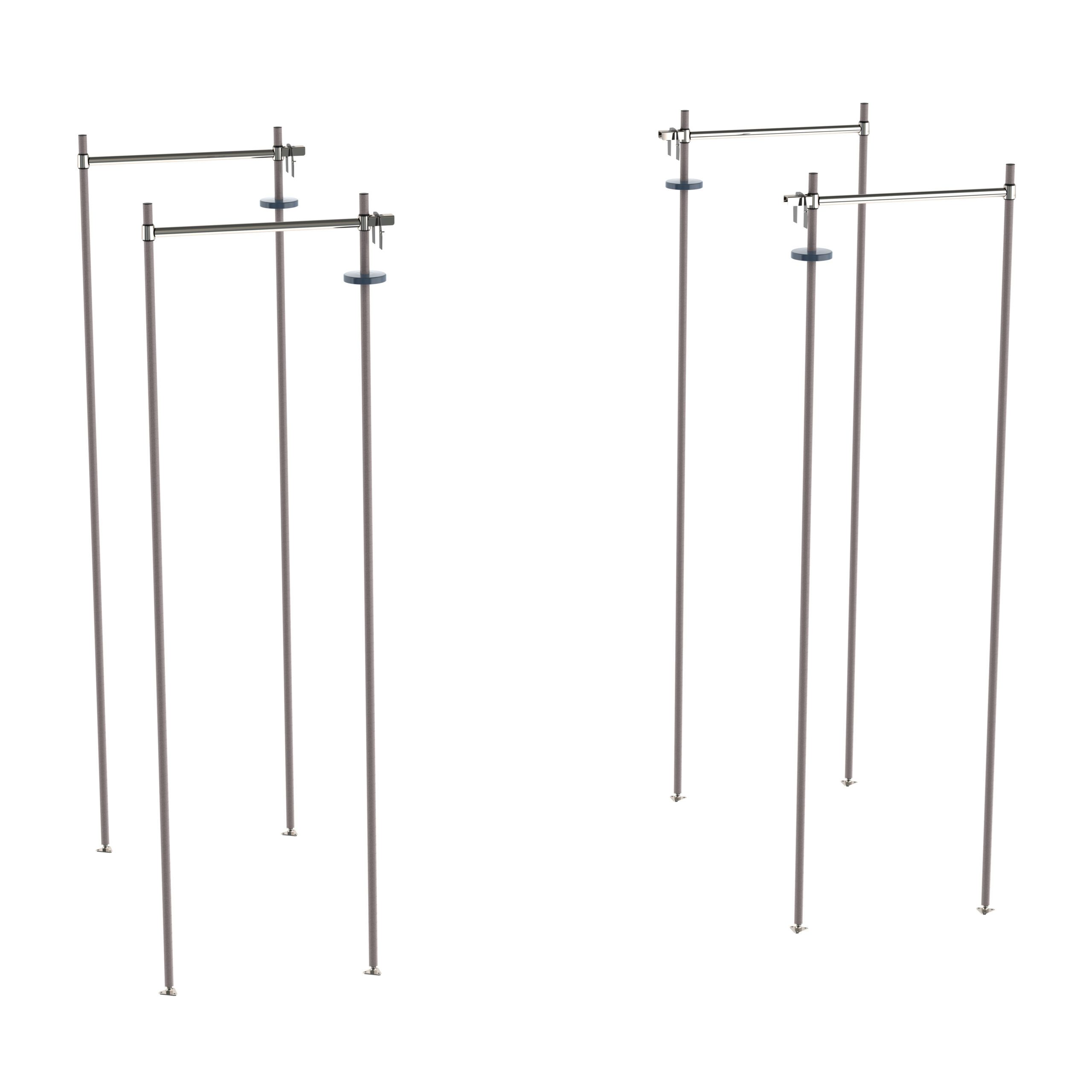 Top-Track Stationary End Unit Kit for 24" Wide Super Erecta Wire Shelving, Metroseal Gray Epoxy
