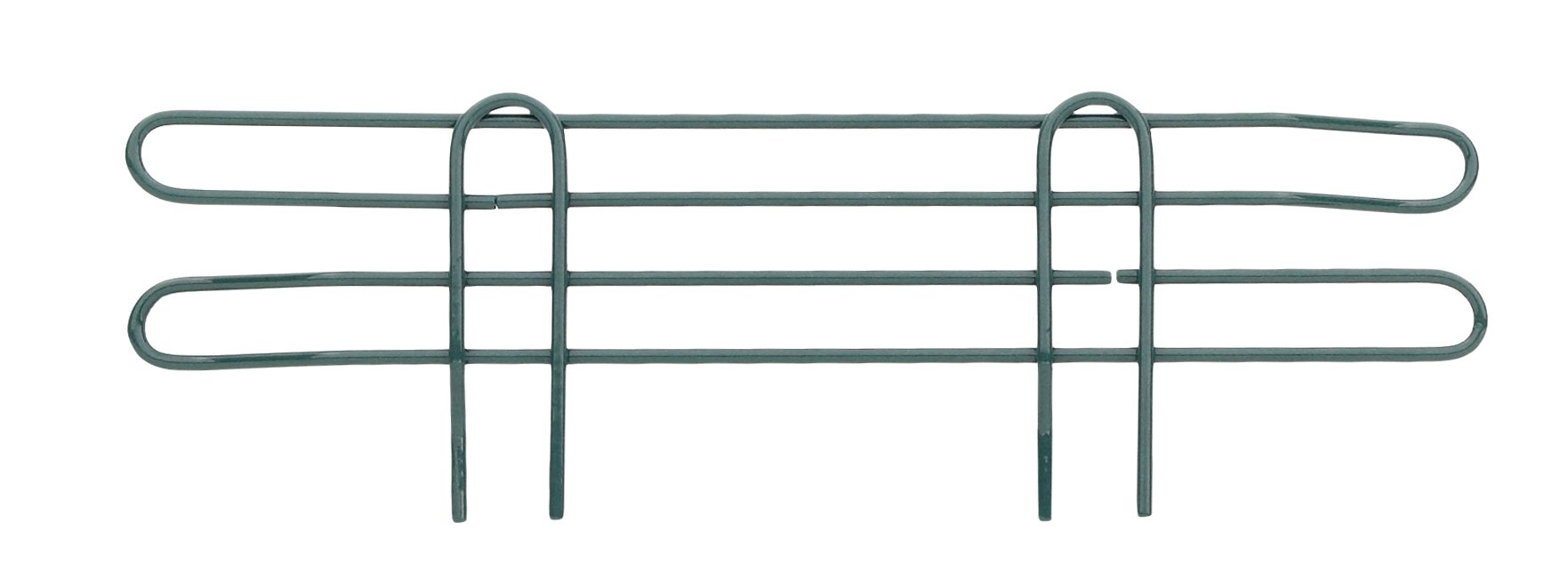Super Erecta 4" High Ledge for Wire Shelving Metroseal Green Epoxy