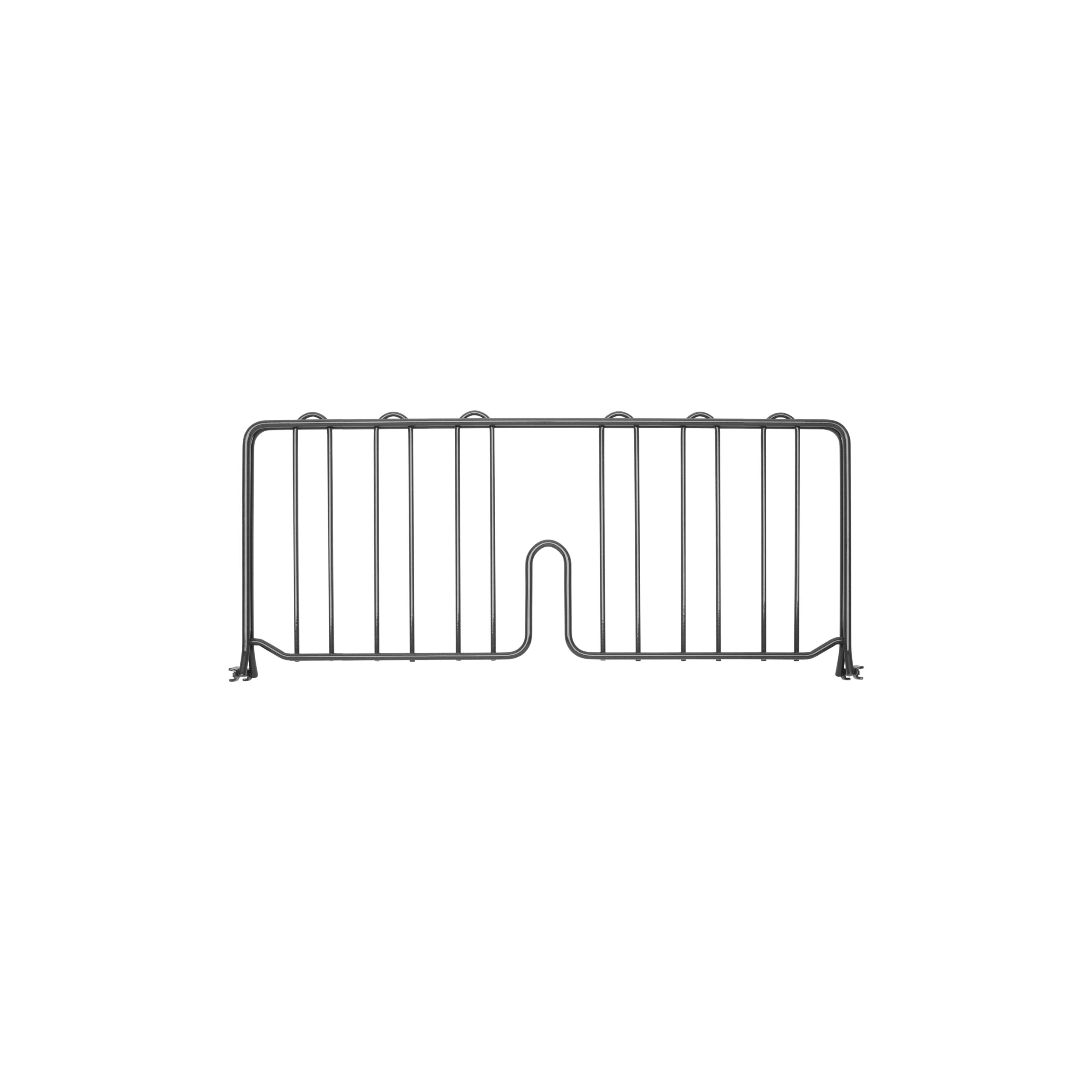 Super Erecta 8" High Shelf Divider for Wire Shelves Smoked Glass