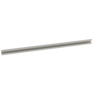 This gray metal bar, featuring a linear design on a white background, is ideal as the Metro FL302 Cord Manager for Flexline and Lifeline Carts.