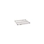 Meet the Metro Super Erecta 2124NK4 Industrial Wire Shelf. Its 21 x 24 square grid design with intersecting metal rods in Metroseal Gray Epoxy is ideal for organizing kitchens, garages, or storage areas.