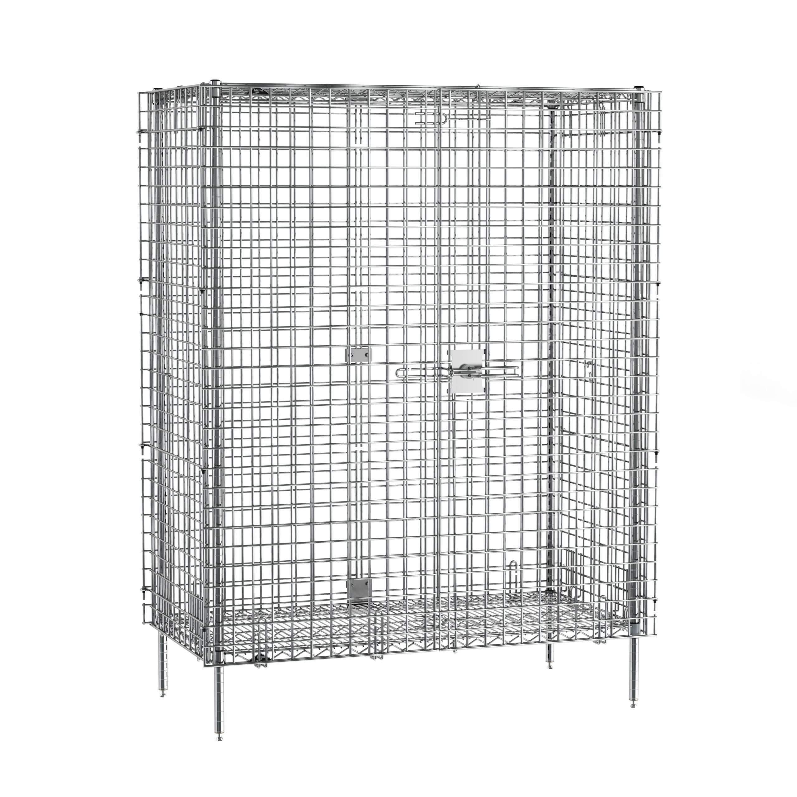 Metro SEC55CQ qwikSLOT Stationary Security Shelving Unit, Chrome, 27.25" x 50.5" x 66.8125"