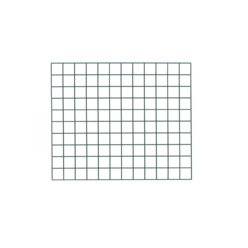 The Metro WG3036K3 SmartWall Wire Grid features a 30 x 36 size with small square openings crafted from dark metal rods, enhanced by a Metroseal Green Epoxy finish for durability and style.