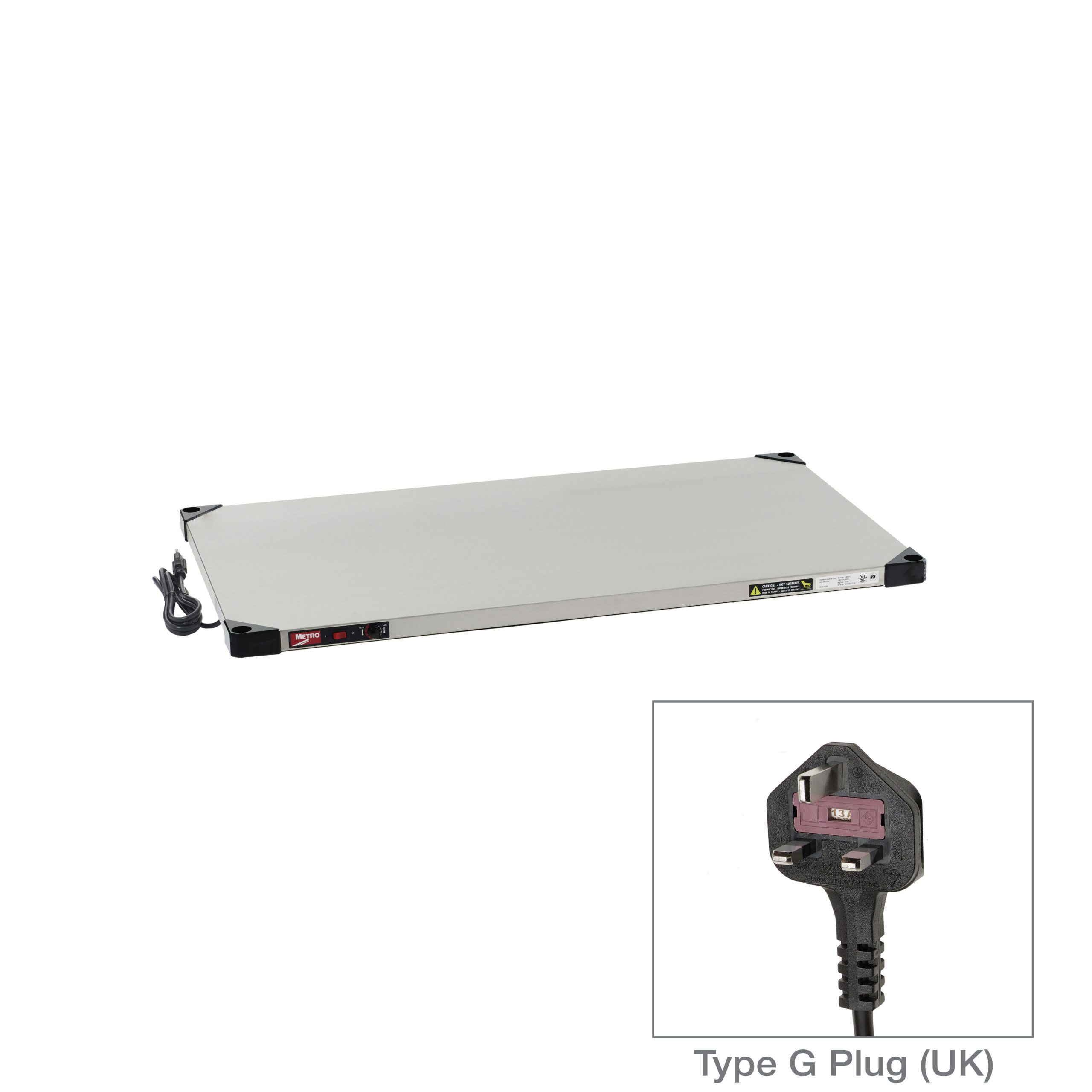 Super Erecta Hot Heated Shelf, 220-240V, 504- Type G Plug