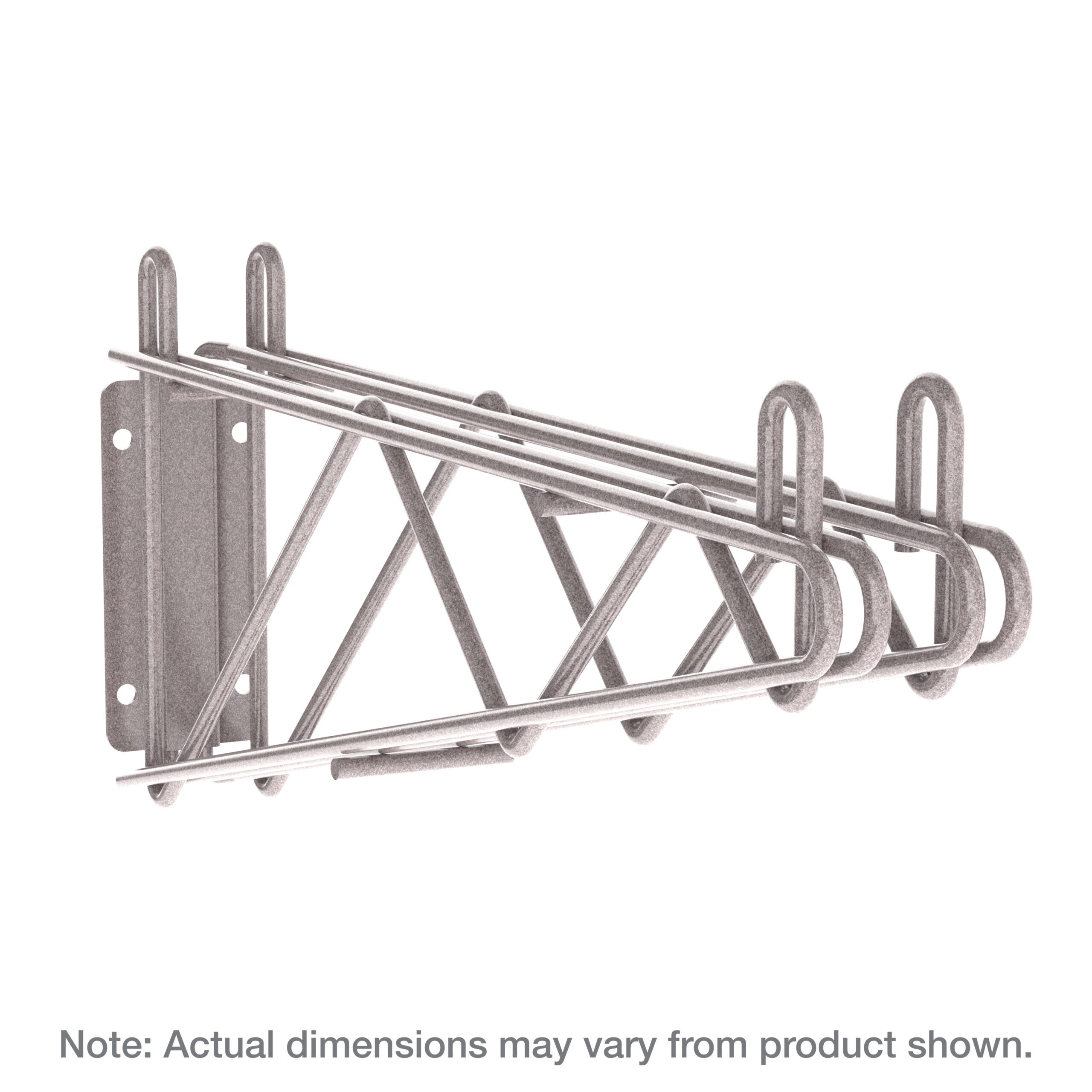 Super Erecta Direct Wall Mount Double Shelf Bracket for 14" Wide Shelves, Metroseal Gray Epoxy