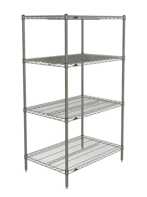 vdbto9wrcg8t11lcfdae6yxtdeswz1ag.jpg The Metro N536BR Super Erecta Shelving Unit, measuring 24 x 36 x 63, includes four adjustable shelves on strong poles with a Brite finish, perfect for versatile storage.