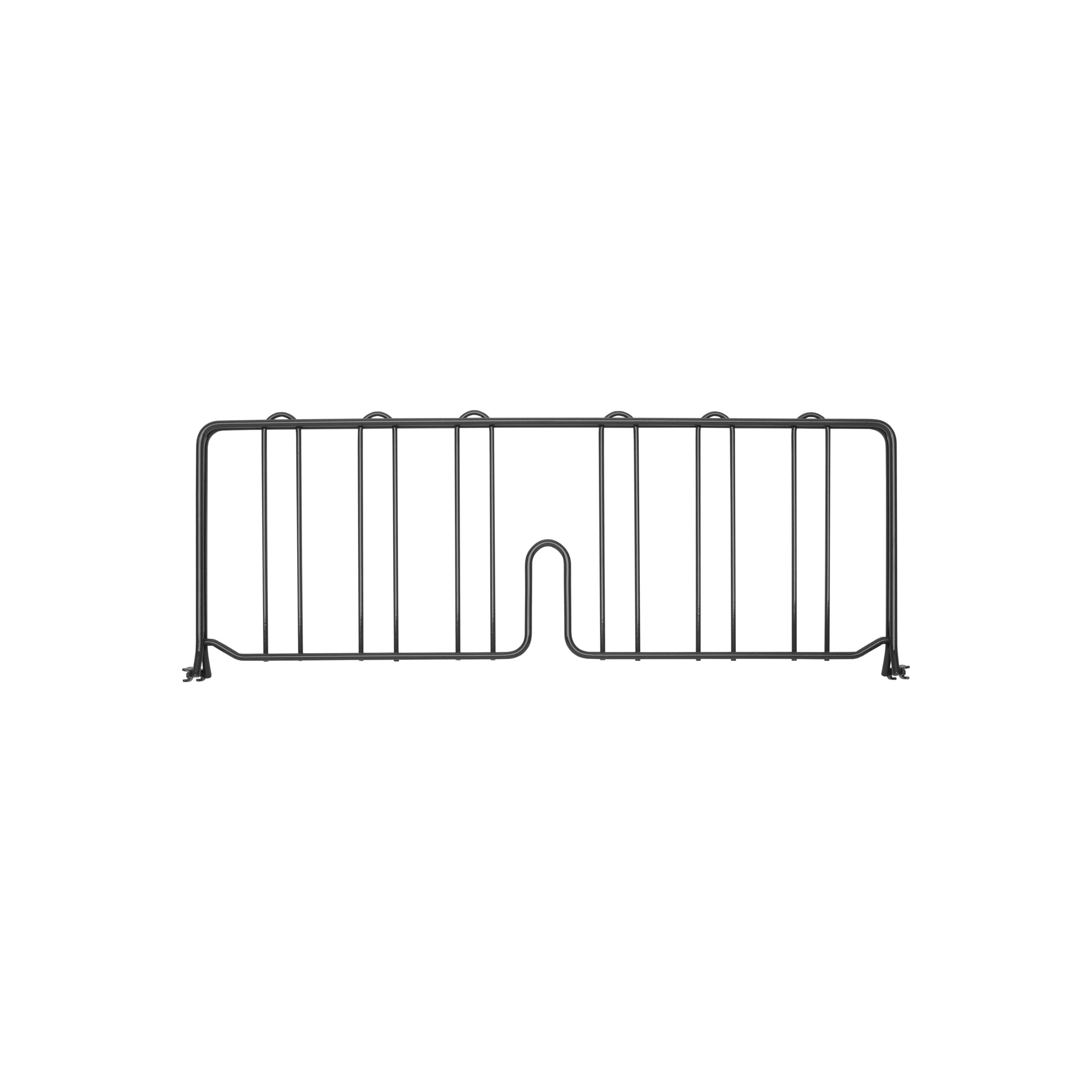 Super Erecta 8" High Shelf Divider for Wire Shelves, Black