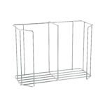 The Metro MBQ-C1-17 12-Plate Capacity Covered Plate Carrier, designed for MBQ One-Door Banquet Cabinets, features a sturdy minimalist structure with vertical and horizontal bars. Ideal for organizing cutting boards or baking sheets, it fits seamlessly on any flat surface.