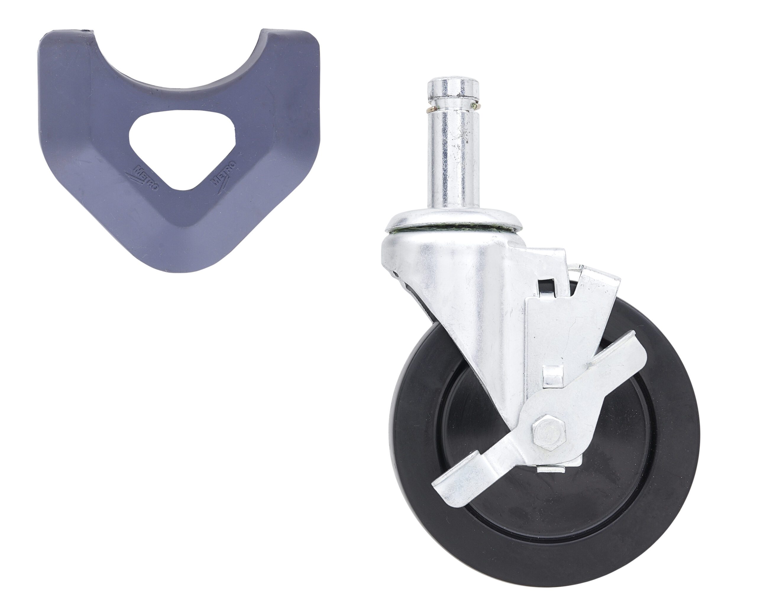 5" Resilient Swivel/Brake Stem Caster for MetroMax Industrial Shelving Racks