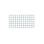 The Metro WG1836K3 SmartWall Wire Grid, measuring 18 x 36, features a grid of ten vertical and horizontal lines forming 100 squares. Its plain white background offers a sleek, modern look, seamlessly integrating into any space with the strength of Metroseal Green Epoxy.