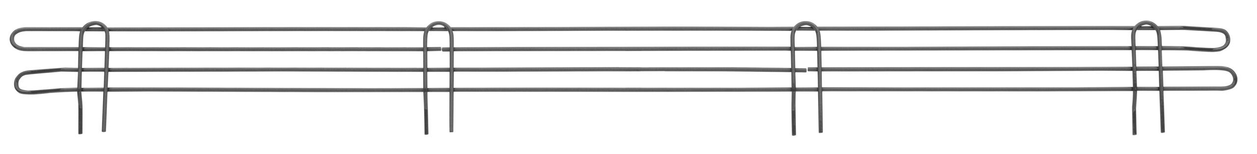 Super Erecta 4" High Ledge for Wire Shelving Smoked Glass